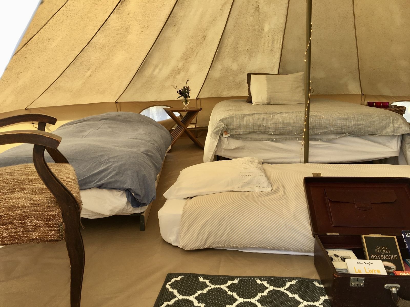 Couchages de la tente tipi pour une famille